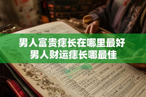 男人富贵痣长在哪里最好 男人财运痣长哪最佳