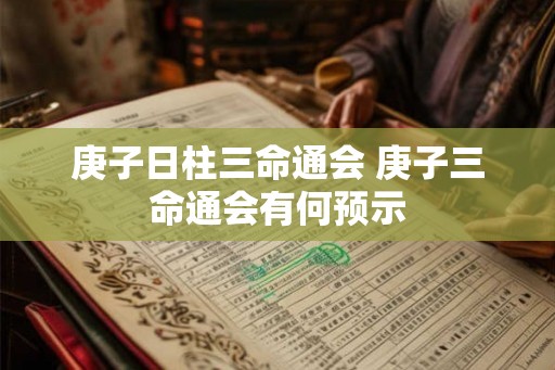 庚子日柱三命通会 庚子三命通会有何预示 庚子日柱三命通会 庚子三命通会有何预示