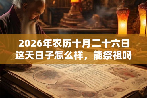2026年农历十月二十六日这天日子怎么样，能祭祖吗？