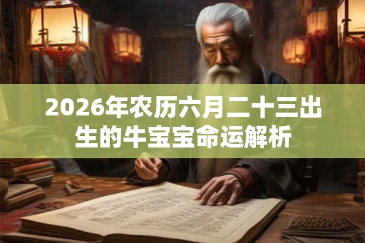 2026年农历六月二十三出生的牛宝宝命运解析