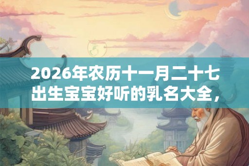2026年农历十一月二十七出生宝宝好听的乳名大全，这天卦象好吗？