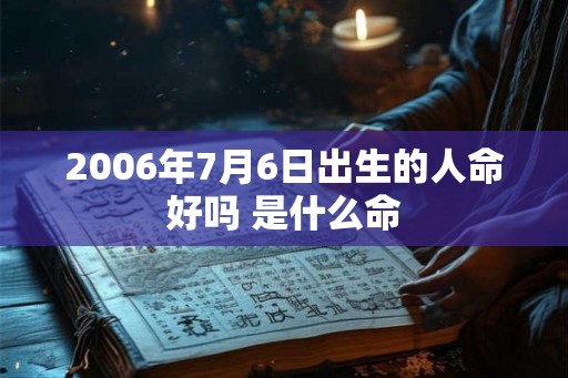 2006年7月6日出生的人命好吗 是什么命