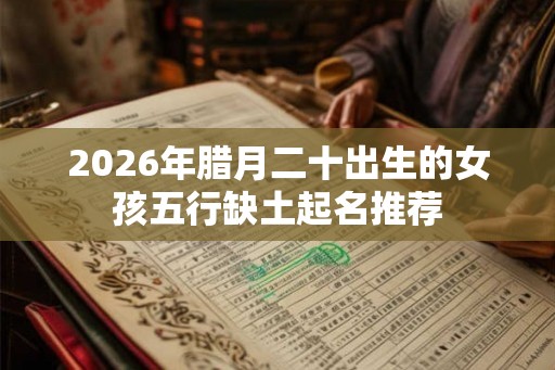 2026年腊月二十出生的女孩五行缺土起名推荐