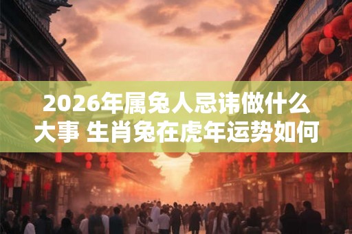 2026年属兔人忌讳做什么大事 生肖兔在虎年运势如何