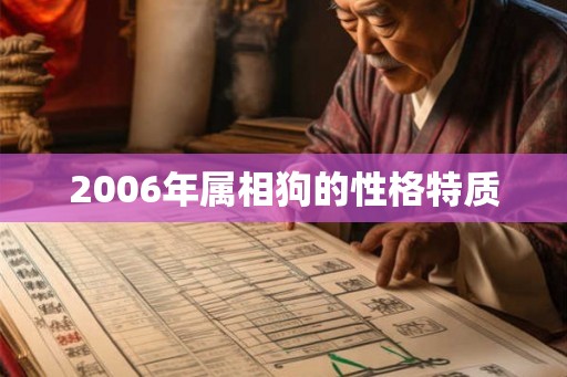 2006年属相狗的性格特质