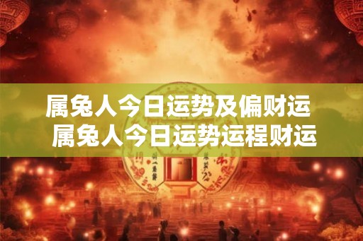 属兔人今日运势及偏财运 属兔人今日运势运程财运如何 属兔人今日运势及偏财运 属兔人今日运势运程财运如何