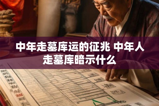 中年走墓库运的征兆 中年人走墓库暗示什么
