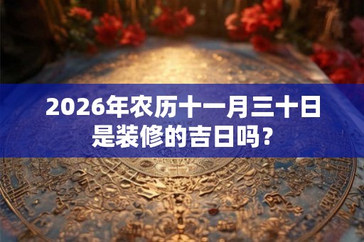 2026年农历十一月三十日是装修的吉日吗? 2026年农历十一月三十日是装修的吉日吗?