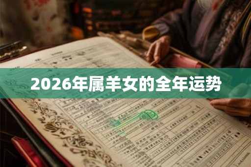 2026年属羊女的全年运势 2026年属羊女的全年运势