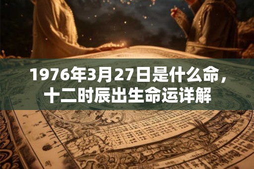 1976年3月27日是什么命，十二时辰出生命运详解