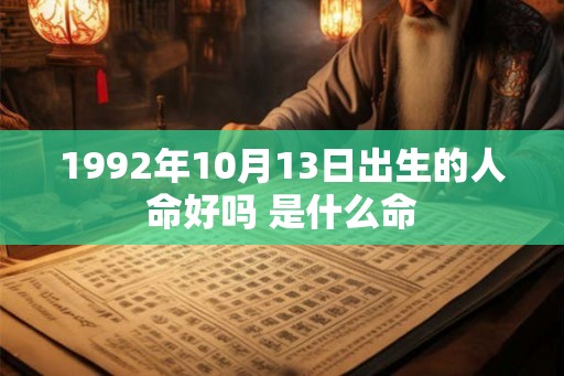 1992年10月13日出生的人命好吗 是什么命 1992年10月13日出生的人命好吗 是什么命