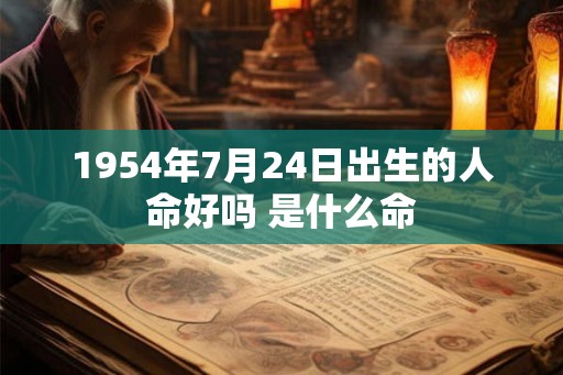 1954年7月24日出生的人命好吗 是什么命 1954年7月24日出生的人命好吗 是什么命
