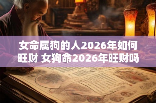 女命属狗的人2026年如何旺财 女狗命2026年旺财吗