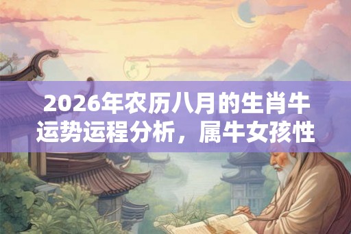 2026年农历八月的生肖牛运势运程分析，属牛女孩性格好不好？