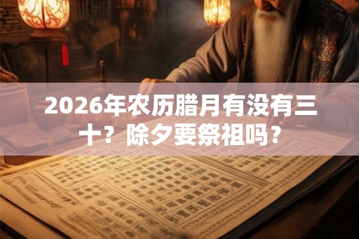 2026年农历腊月有没有三十？除夕要祭祖吗？