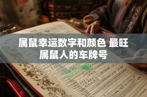 属鼠幸运数字和颜色 最旺属鼠人的车牌号