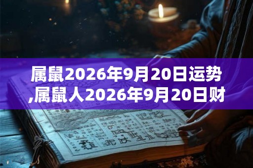 属鼠2026年9月20日运势,属鼠人2026年9月20日财运,生肖鼠2026年9月20日运势 属鼠2026年9月20日运势,属鼠人2026年9月20日财运,生肖鼠2026年9月20日运势
