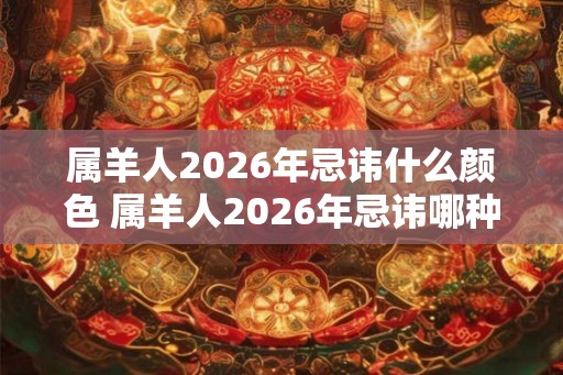 属羊人2026年忌讳什么颜色 属羊人2026年忌讳哪种颜色