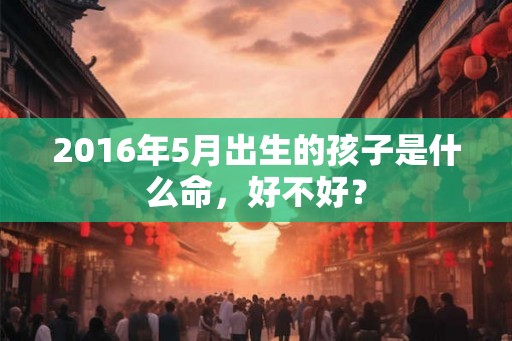 2016年5月出生的孩子是什么命，好不好？