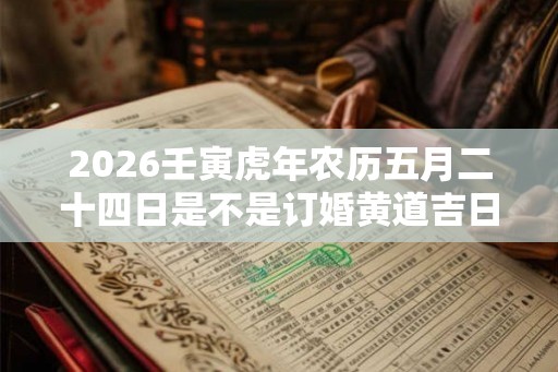 2026壬寅虎年农历五月二十四日是不是订婚黄道吉日？
