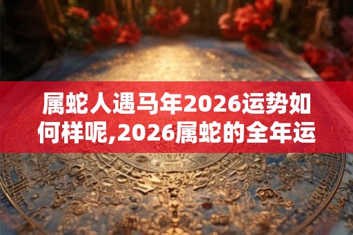 属蛇人遇马年2026运势如何样呢,2026属蛇的全年运势