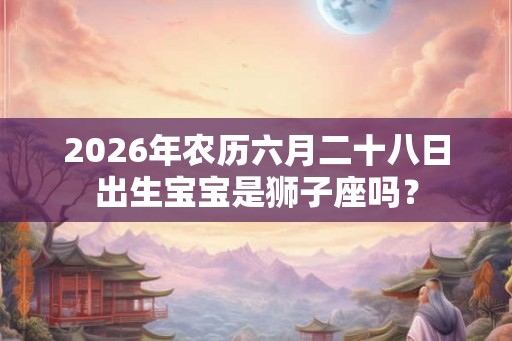 2026年农历六月二十八日出生宝宝是狮子座吗？