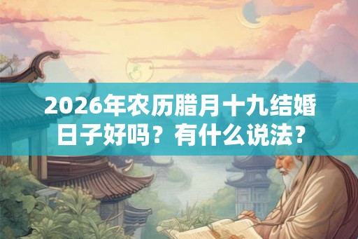 2026年农历腊月十九结婚日子好吗？有什么说法？