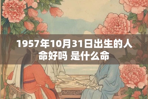 1957年10月31日出生的人命好吗 是什么命