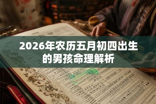 2026年农历五月初四出生的男孩命理解析