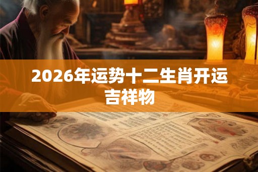2026年运势十二生肖开运吉祥物