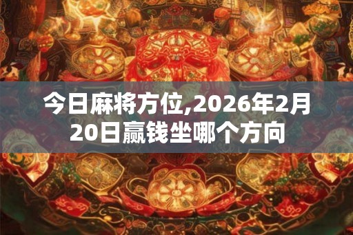今日麻将方位,2026年2月20日赢钱坐哪个方向