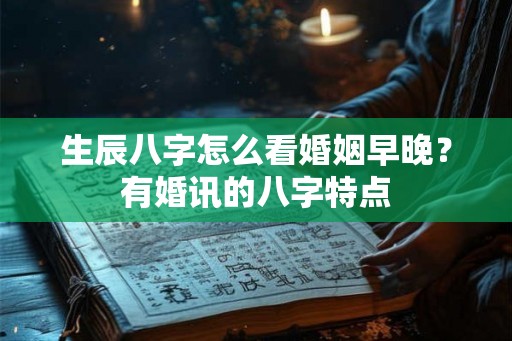 生辰八字怎么看婚姻早晚？有婚讯的八字特点