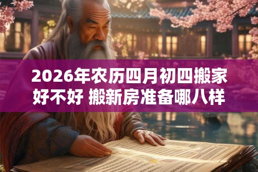 2026年农历四月初四搬家好不好 搬新房准备哪八样东西