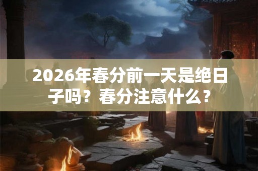 2026年春分前一天是绝日子吗？春分注意什么？