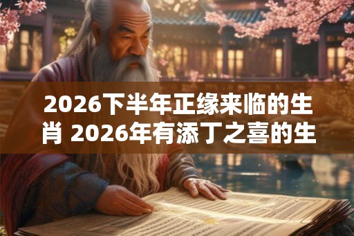2026下半年正缘来临的生肖 2026年有添丁之喜的生肖