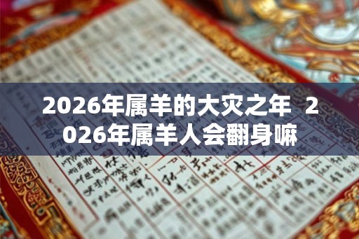 2026年属羊的大灾之年  2026年属羊人会翻身嘛
