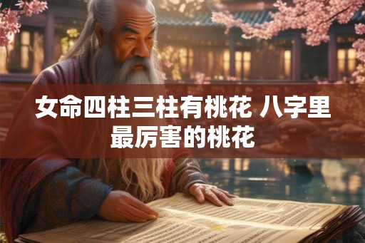 女命四柱三柱有桃花 八字里最厉害的桃花