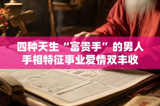 四种天生“富贵手”的男人手相特征事业爱情双丰收