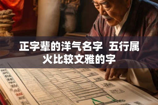 正字辈的洋气名字  五行属火比较文雅的字