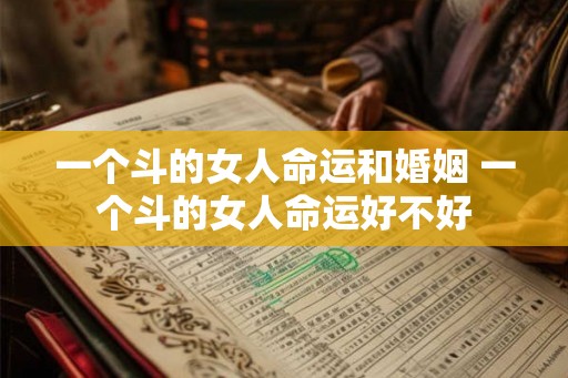 一个斗的女人命运和婚姻 一个斗的女人命运好不好