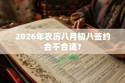 2026年农历八月初八签约合不合适？