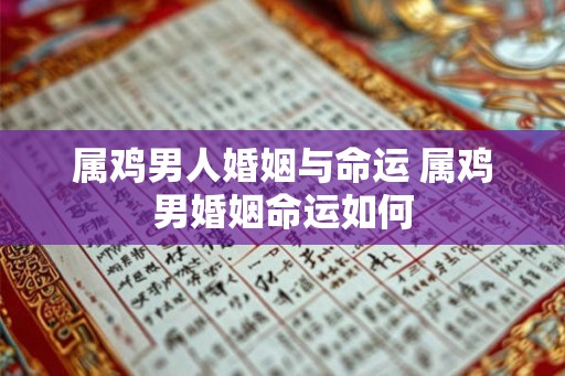 属鸡男人婚姻与命运 属鸡男婚姻命运如何