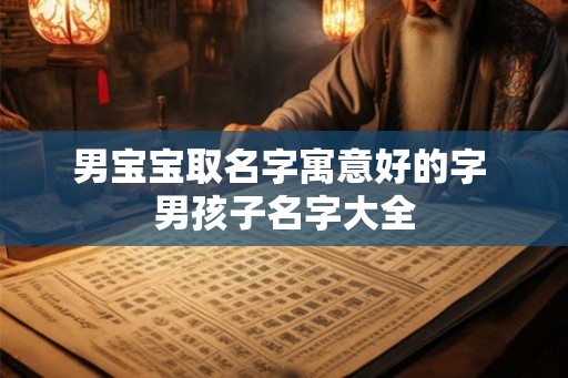 男宝宝取名字寓意好的字 男孩子名字大全