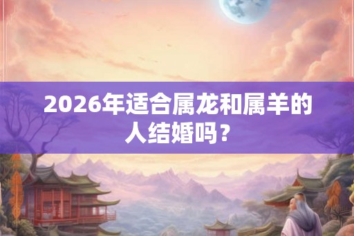 2026年适合属龙和属羊的人结婚吗？