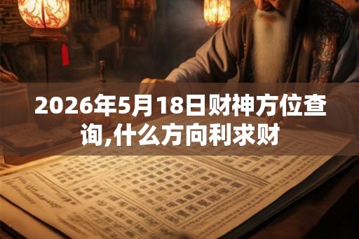 2026年5月18日财神方位查询,什么方向利求财