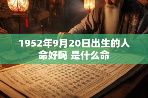 1952年9月20日出生的人命好吗 是什么命 1952年9月20日出生的人命好吗 是什么命