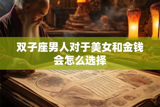 双子座男人对于美女和金钱会怎么选择