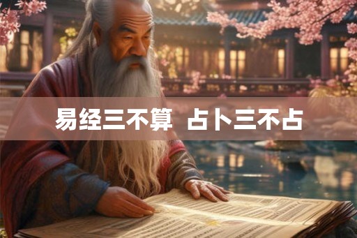 易经三不算  占卜三不占