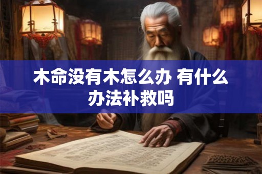 木命没有木怎么办 有什么办法补救吗