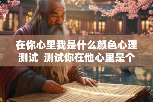 在你心里我是什么颜色心理测试  测试你在他心里是个啥